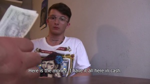 A guy follows filthy orders to earn money