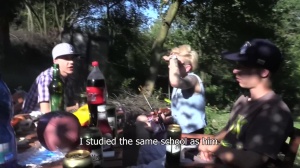 sleazy lad hunting on a grill party