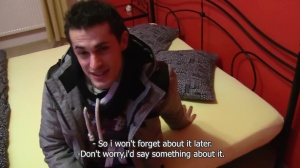 dirty amateur boy in winter-love-nest hotel room