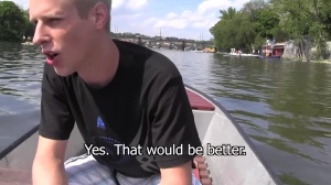 tight Czech lad goes for a boat trip with stranger