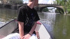 tight Czech lad goes for a boat trip with stranger