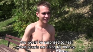 naive and shy chap got poked in park