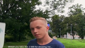 Outdoor POV pound with a ramrod-crazed twink playgirl