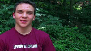 Playful twink?s solo masturbation session outside