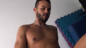 Latin Leche: Very cute crossdresser first time massage