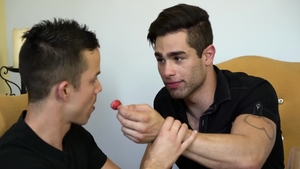 Icon Male: Muscled Lucas Leon blowjob cum rimjob