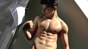 EastBoys: Hairless athletic latino straight dude outdoors