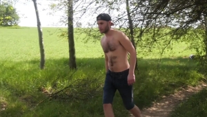 FrankfurtSexStories - Donnie Marco cumshot outdoors