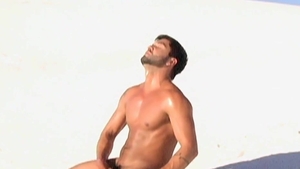 FetishMen: Tall Dominic Pacifico jerking huge balls outdoors