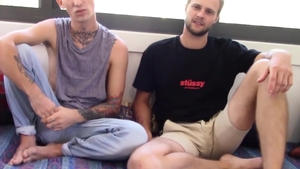 AmateursDoIt: Inked Maxime playing with big dick Dennis