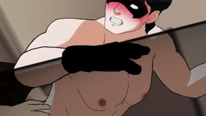 Juice Anime - Hard fucking plus athletic straight guy